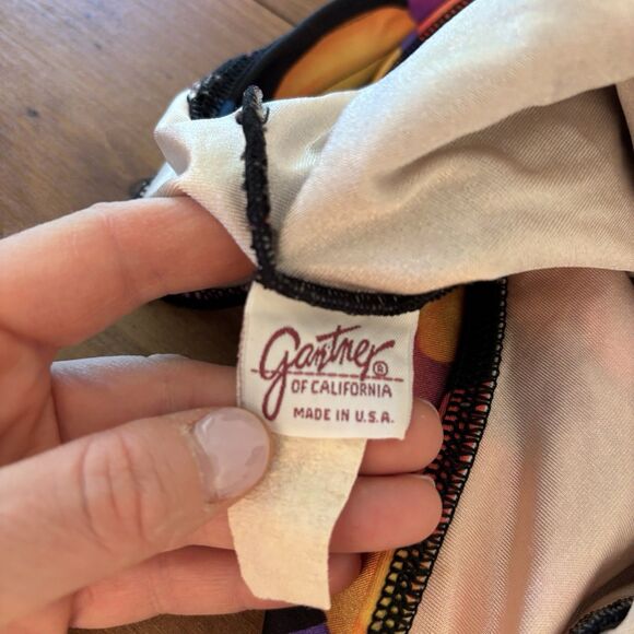 VTG Retro Gantner of California Made in USA Womens Floral One Piece Swim Suit - Picture 5 of 8